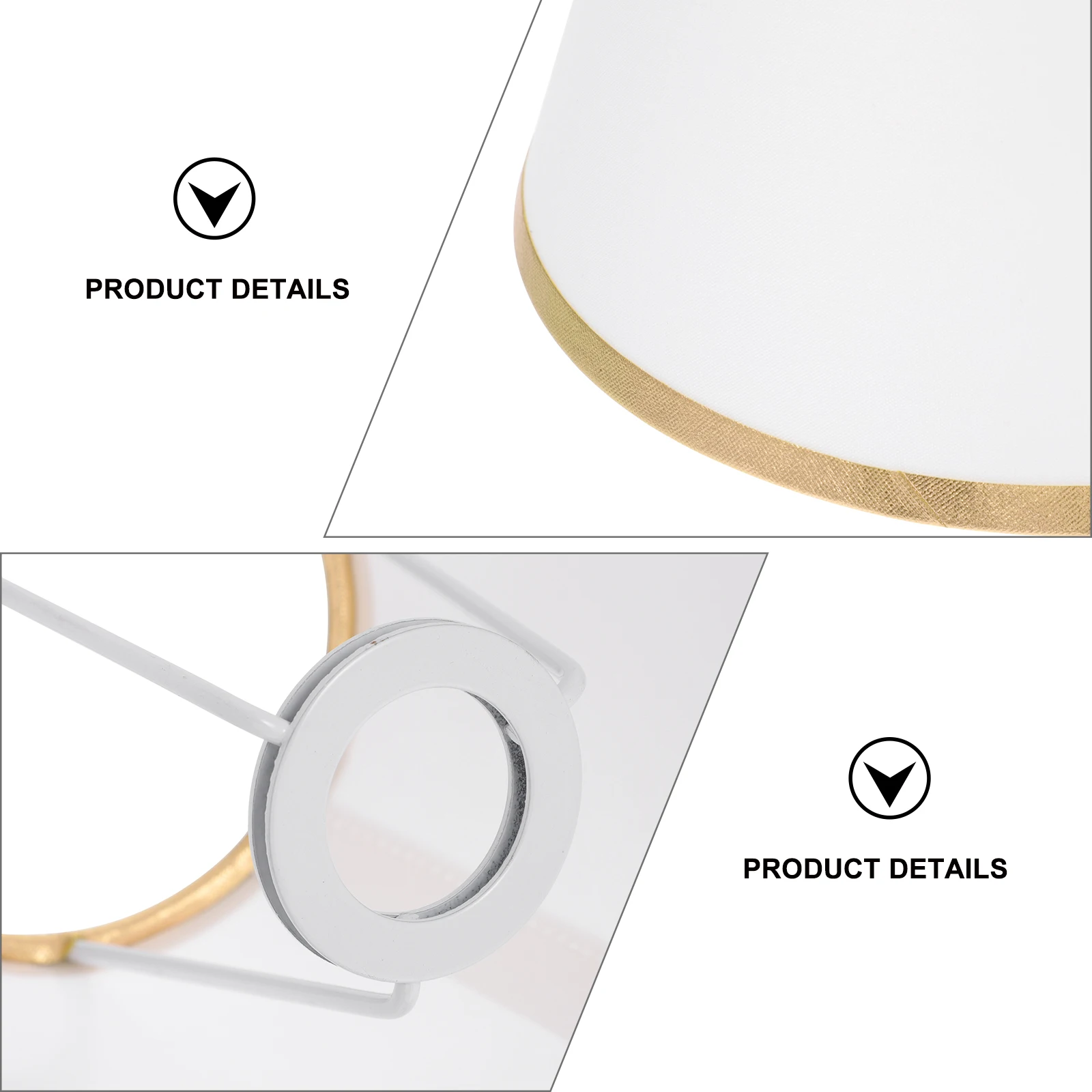 

Creative Cloth Lamp Shade Gold Edge for E14 Bulb Light Cover Suitable for Desk Wall Floor Ceiling Lamps Chandelier Accessories