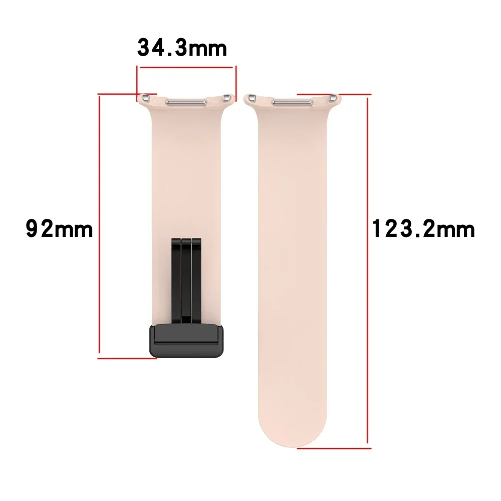 Magnetic Folding Buckle Silicone Strap For Samsung Galaxy Watch Ultra 47mm Band For Watch Ultra Replacement Bracelet Watchband