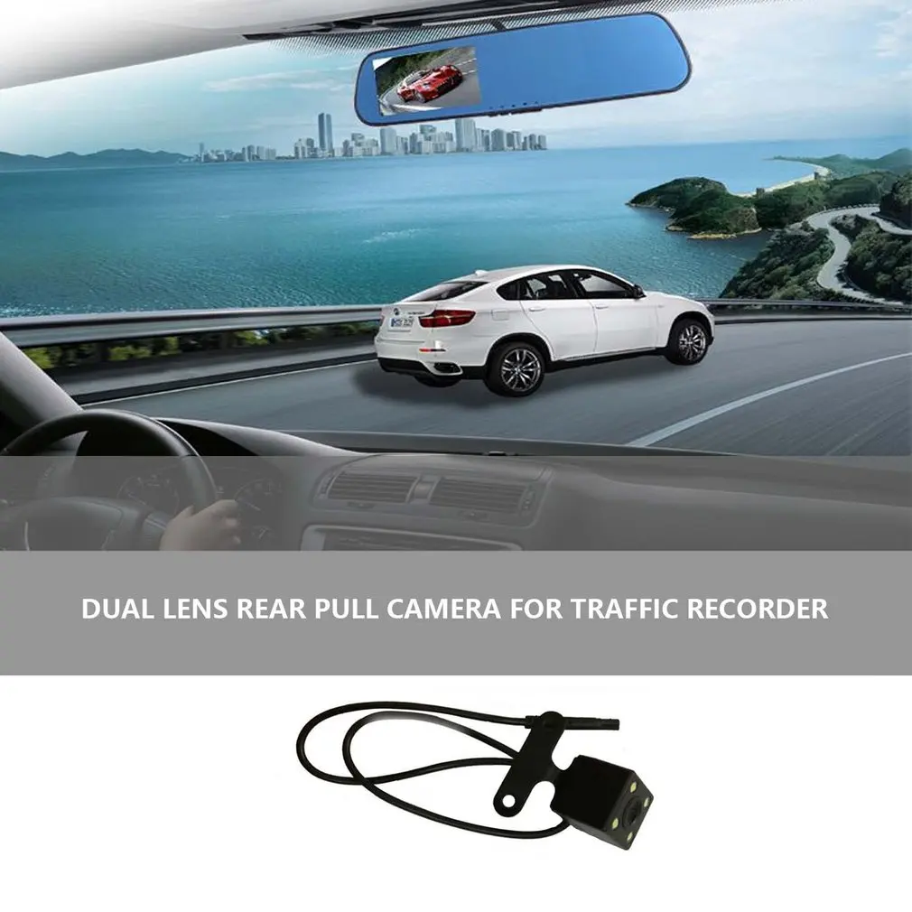 LED Night Car CCD Câmera de Visão Traseira com LCD a Cores, Car Video, Monitor Dobrável, Assistência Auto Estacionamento, Novo, 1, 4 Polegada