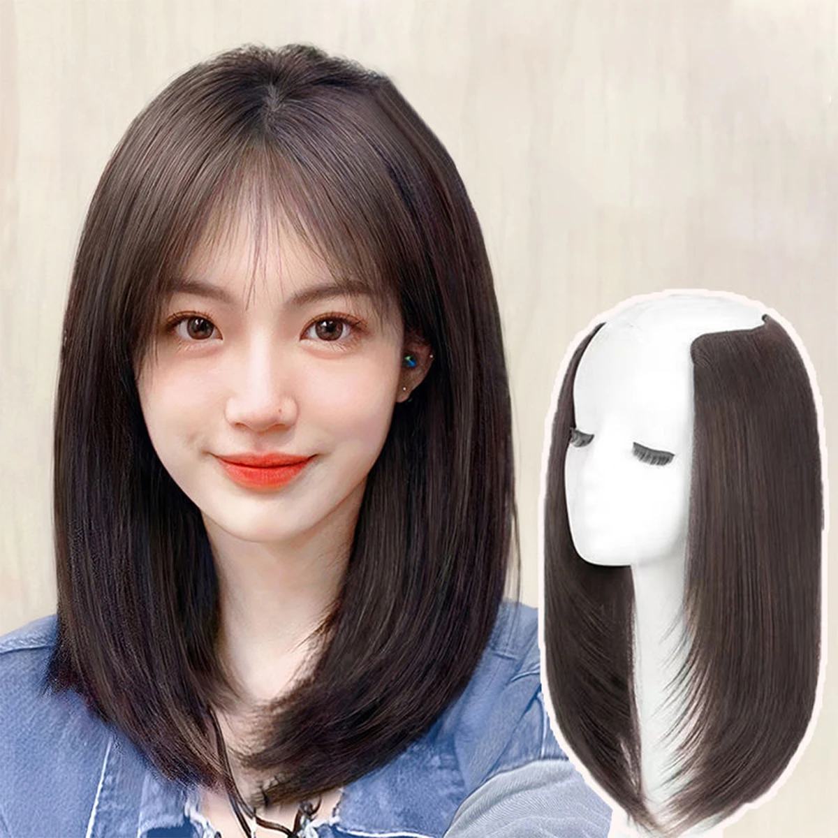 

Синтетическая U-образная часть наращивания волос естественно изогнутая и зажимается в женских волосах. Невидимая часть волос.