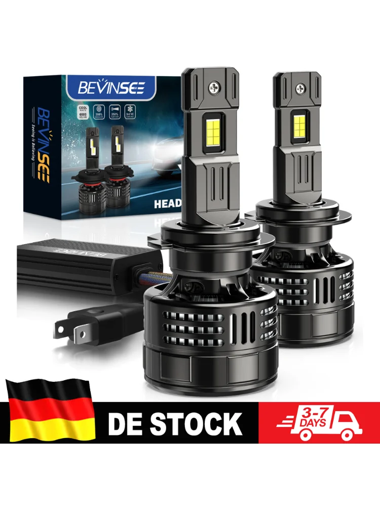 BEVINSEE H7 H4 H11 LED koplamplampen Krachtige 150W 28000LM Super heldere CANBUS 9005 HB3 H8 H9 LED auto mistlamp Turbo 6000K 12V - afbeelding 2