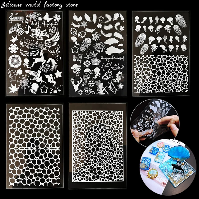 Silikonowy świat żywicy epoksydowej materiał do wypełniania Ocean White Water Ripple DIY naklejka z żywicy akcesoria do wyrobu biżuterii