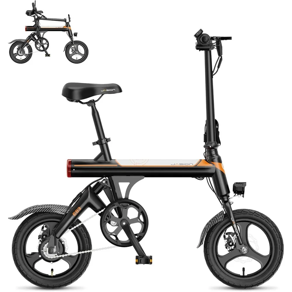 

Electric Bike Adults 21mph, 500W Peak Motor, 270Wh Battery, Rear Suspension, 3 Levels Assist, 14" Folding Ebike