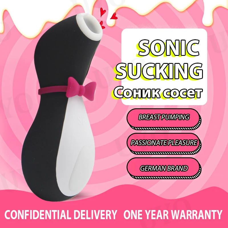 satisfyer Pro Penguin suck Clit Stimulation G spot Silicone Vibration Nipple Sucker UYO Cartoon Adult Sex toy vibrator woman