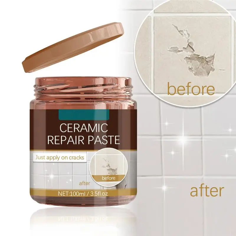 Ceramic Repair Paste Quick Dry White Porcelain Cracks Chip Porcelain Repair Kit Tile Adhesive Home Tub Tile Repair Kit