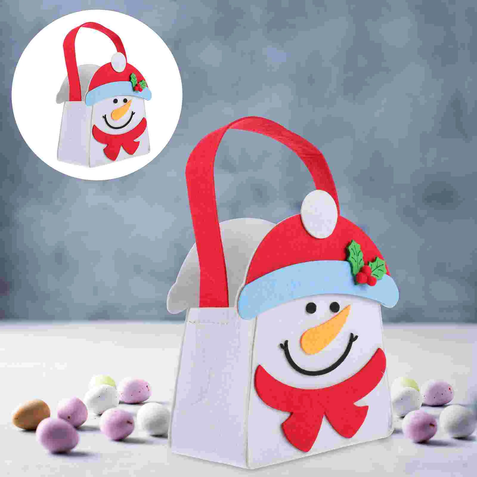 Christmas Candy Container Bag Bags Gift Storage Festive Themed Organizer for Tote