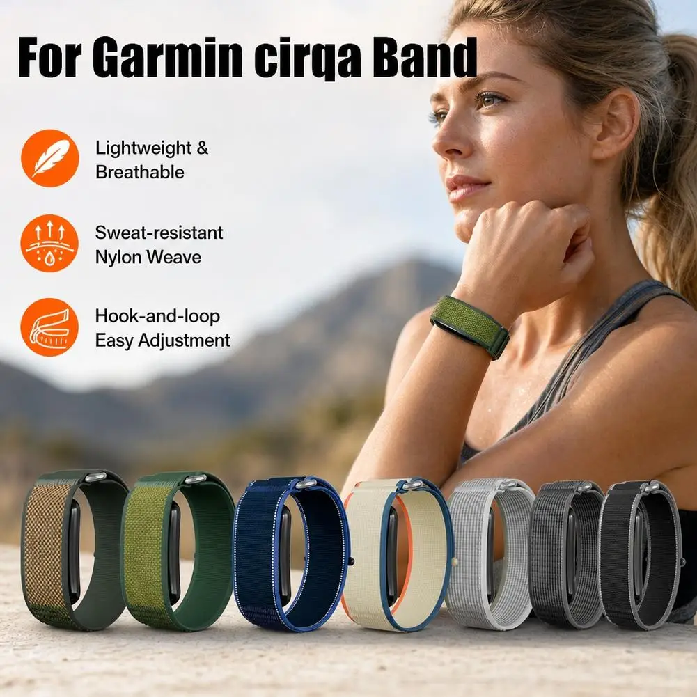 nylon watch strap Replacement Strap Compatible With Garmin CIRQA Screenless Smart Band Sport Wrist Bracelet Accessory for Women