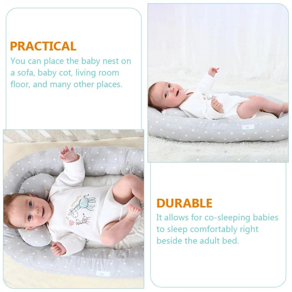 Universal Bionic Baby Sleeping Pad, Berço de poliéster para cama, Travesseiro Espreguiçadeira