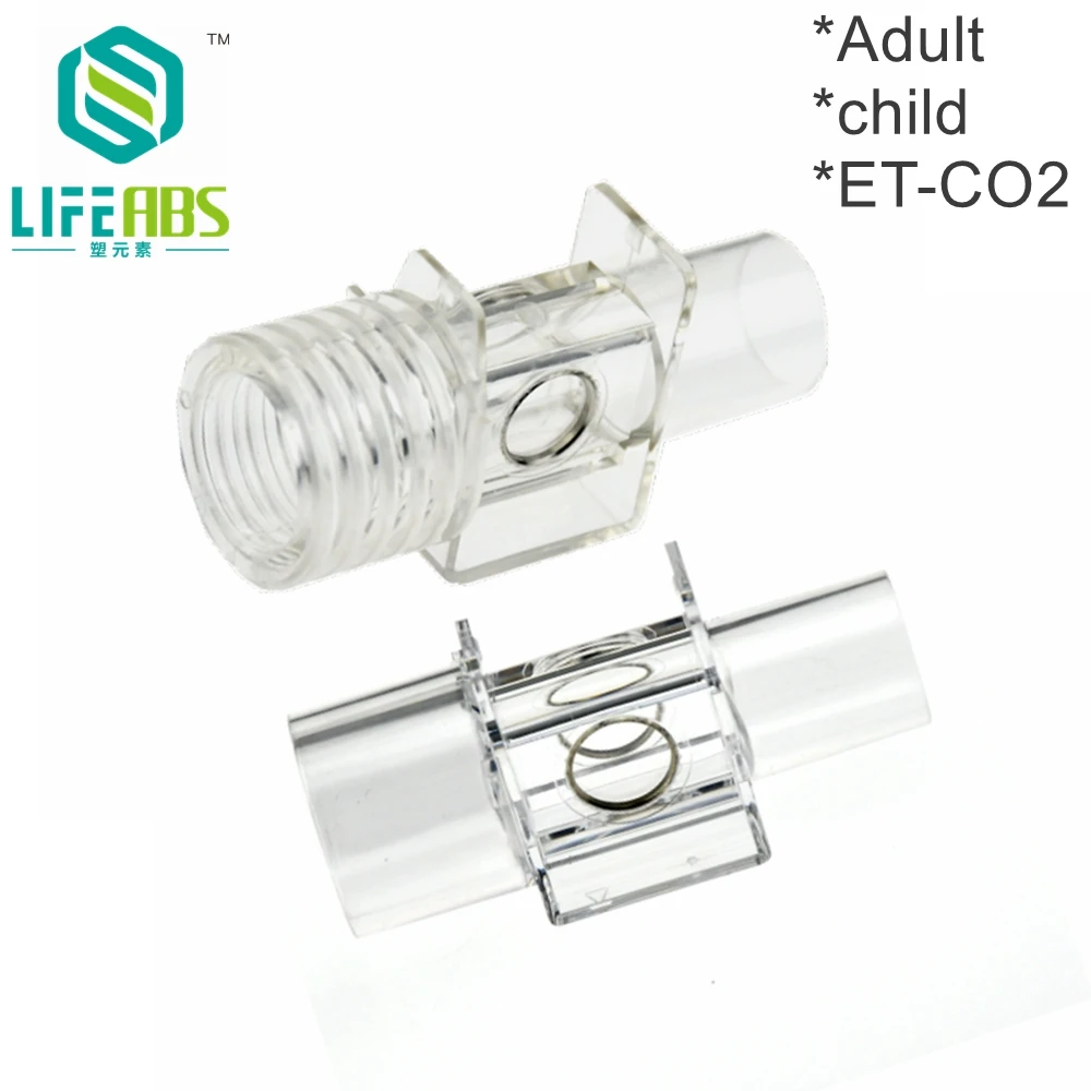 Compatible Etco2 Airway Adapter CO2 Airway Adapter EtCO2 Adapters Accessories Adult/Pediatric Use for Mainside Etco2 Module