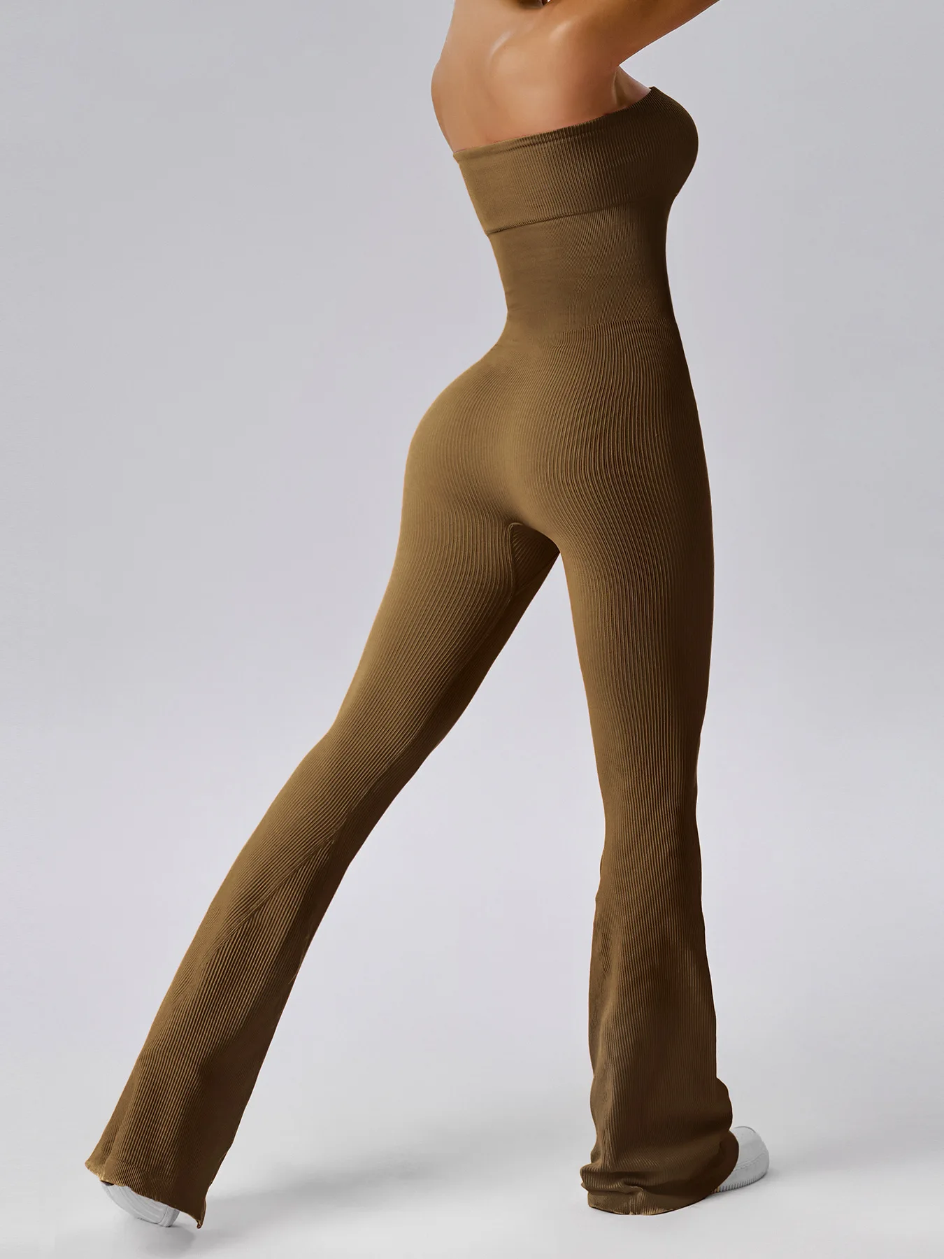 HLJ&GG Sexy Off Shoulder Bodycon One Piece Jumpsuits Women Slim Hip Lift Sleeveless Backless Sporty Playsuits Female Overalls