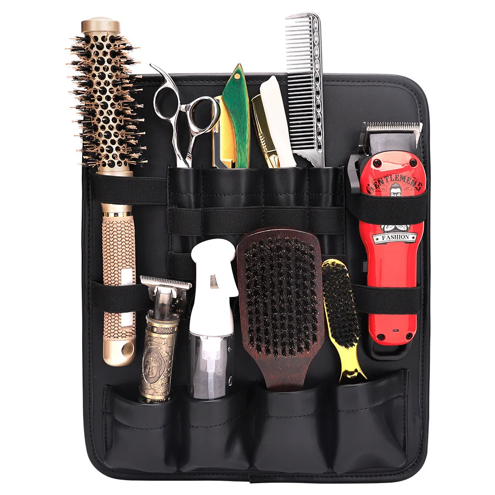 Barber\'s multifunctional tool kit with shoulder strap chest bag scissors comb bag Salon hair care supplies storage bag