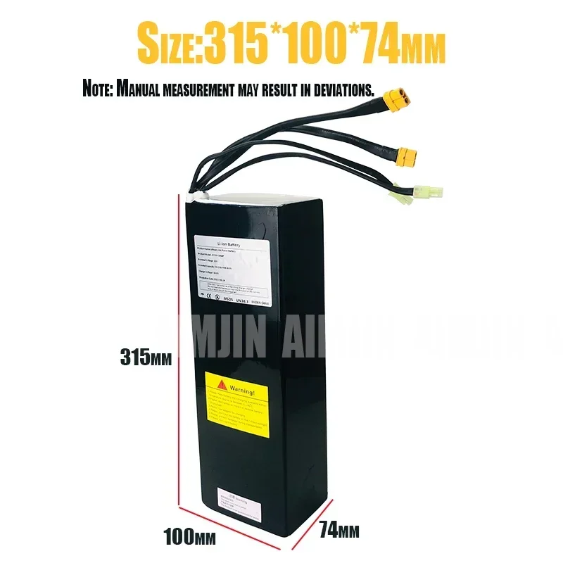 52V 19.2Ah 21700 14S4P แบตเตอรี่ลิเธียมแบบชาร์จไฟได้เหมาะสำหรับแบตเตอรี่สกู๊ตเตอร์แบบขับเคลื่อนคู่