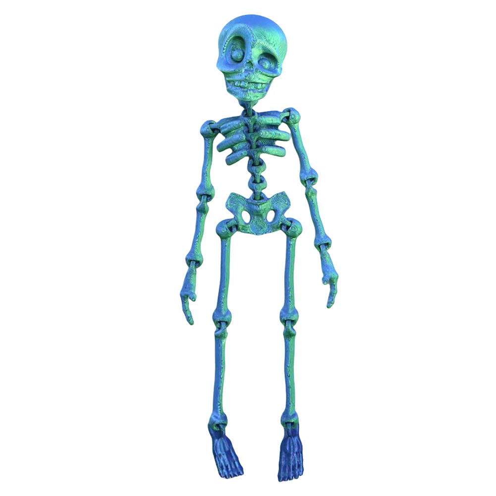 كامل الجسم الهيكل العظمي مغناطيس الثلاجة مع المفاصل المنقولة ثلاثية الأبعاد مطبوعة الهيكل العظمي مغناطيس الثلاجة لمكتب المطبخ وديكور الخزانة