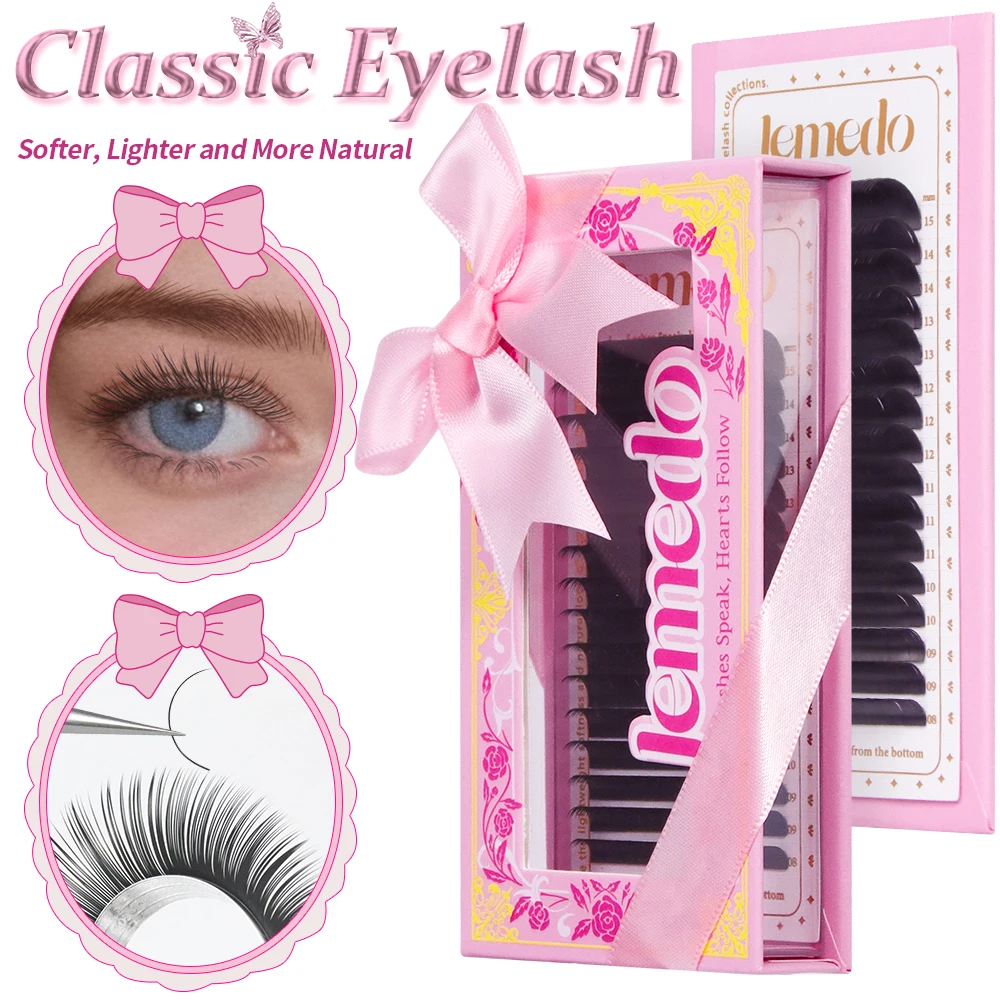 JEMEDO 16 Rzędów Pojedynczych Rzęs Naturalne Sztuczne Rzęsy C D Curl Akcesoria do Przedłużania Rzęs Narzędzia do Makijażu