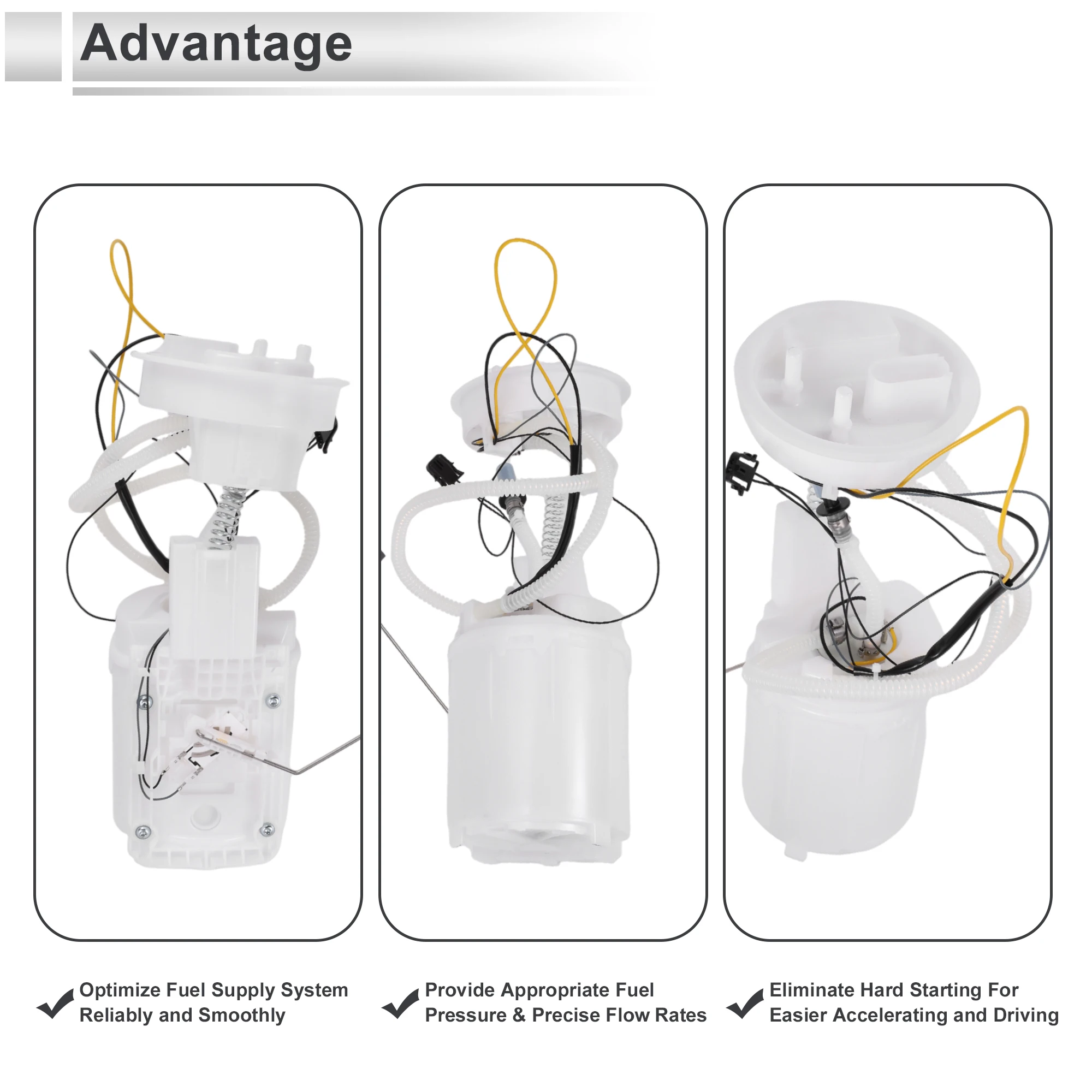 X Autohaux Elektryczna Pompa Paliwa Zespół do Audi TT Quattro 2000 2001 2002 L4 1.8L Gazowy Filtr Paliwa Moduł Pompy Nr 8L9919051E