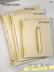 A4.A5.B5 Non Manual Loose Leaf Notebook Removable Coil Loose Leaf Notebook Simplified Square Grid Horizontal Line Blank Notebook