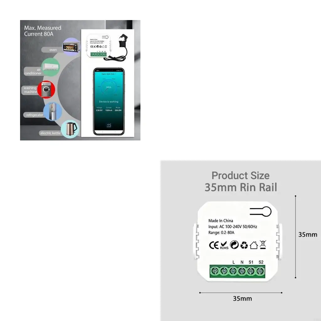 

Интеллектуальный домашний энергетический монитор, устройство изменения напряжения тока 80А, зажимы, мониторы мощности