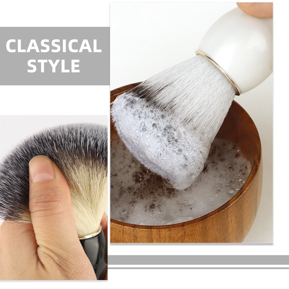 2pcs Shaving Brushes Mustache Shaving Brush Shave Brush Mens Shaving Brush Mens Shaving Accessories Barber Brush Hair Salon Barb