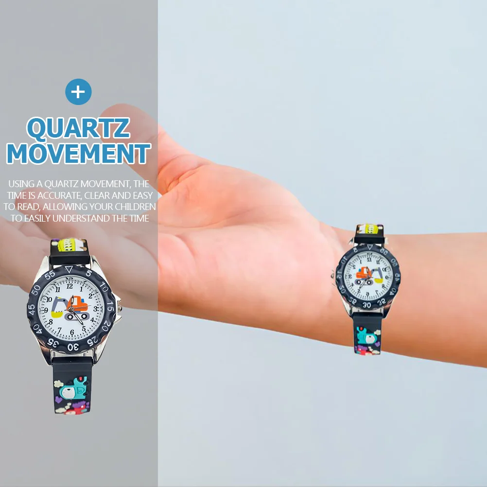 

Silicone Kart For Big Dial Clear Numbers Quartz Cartoon Silicone Watch For Student Outdoor Camping Travel Fun