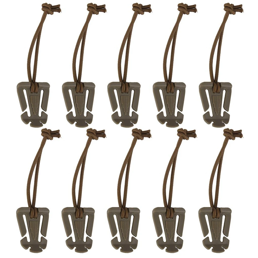 

10pcs Black Plastic Buckle Clips 4.5x3.2x0.2cm Strap Buckle Webbing Buckles Strap Keeper for Hunting Bags