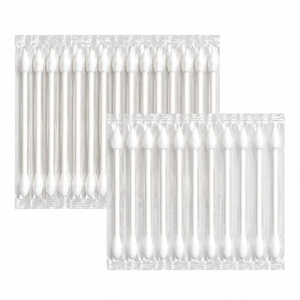200Pcs Precision Tips Double Headed Cotton Swabs Individually Packaged Dustproof Cotton Buds Moisture-proof Soft