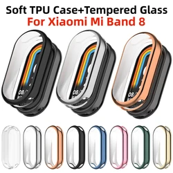 Soft TPU Protective Cover For Xiaomi Mi Band 8 Full Screen Protector Frame Bumper Shell for Xiaomi Miband 8 Watch Accessories