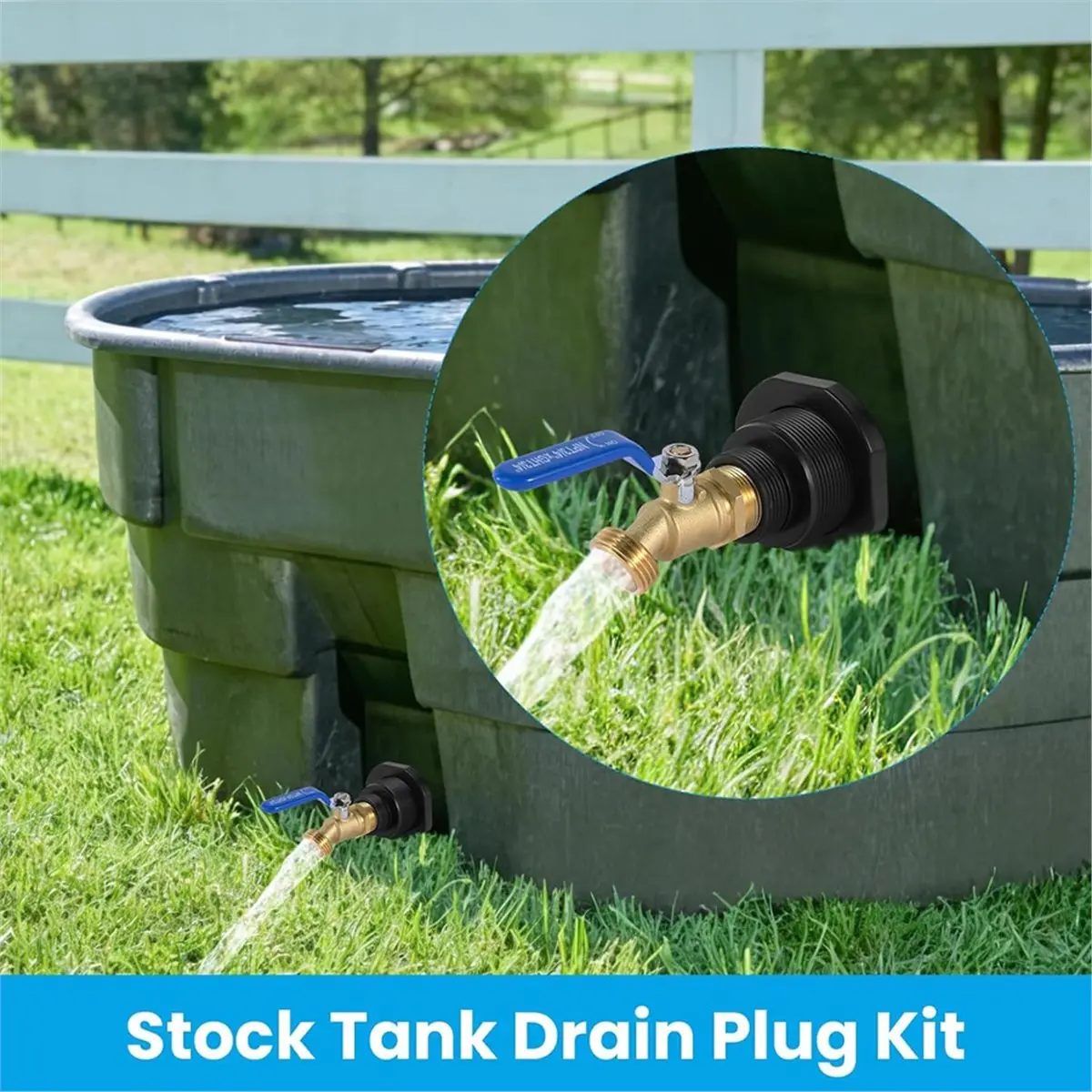 【MUST-HAVE LIST】 Stock Tank Drain Plug Kit with 3/4