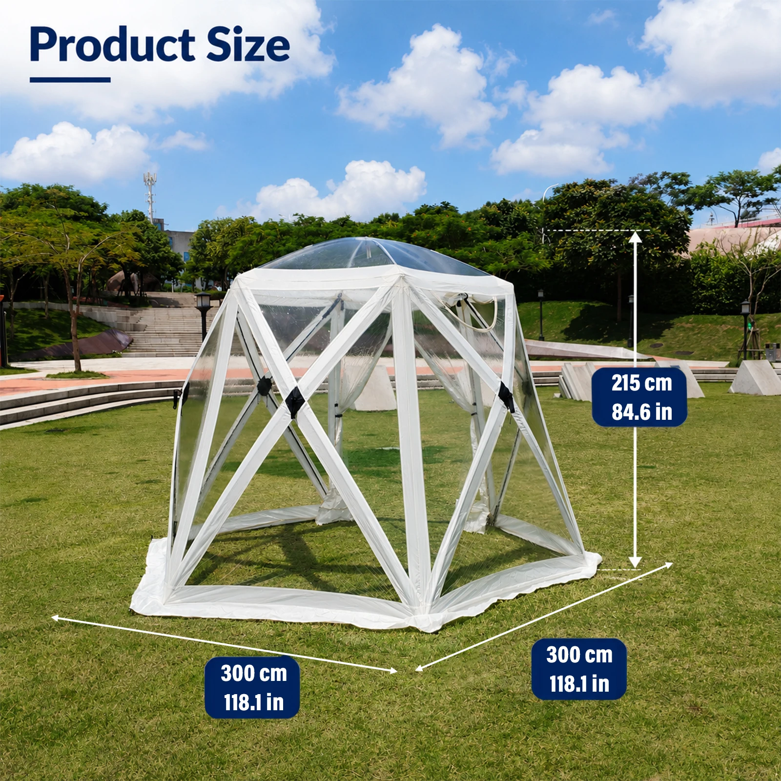 Large Quick-Set Bubble Tent Portable Outdoor Igloo Extreme Cold Resistant Winter Shelter for Camping And Backyard Use