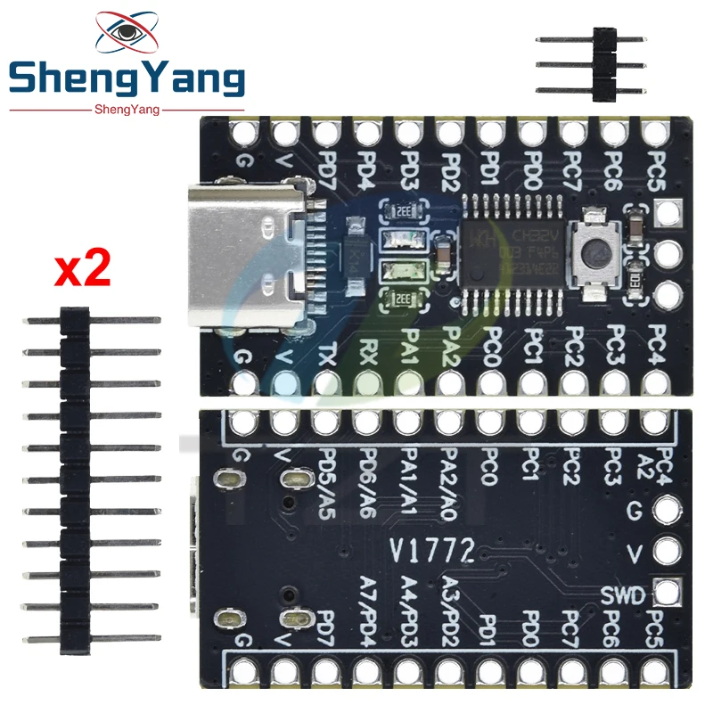 TZT CH32V003 Development Board Minimum System Core Board RISC-V Open Source TYPE-C USB Port CH32V003F4P6