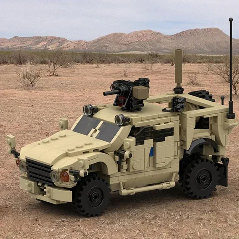 Klocki konstrukcyjne Moc, model wojskowy pojazdu bojowego M-ATV, klocki techniczne, zabawki do samodzielnego montażu, zabawki konstrukcyjne dla dzieci, prezenty świąteczne.