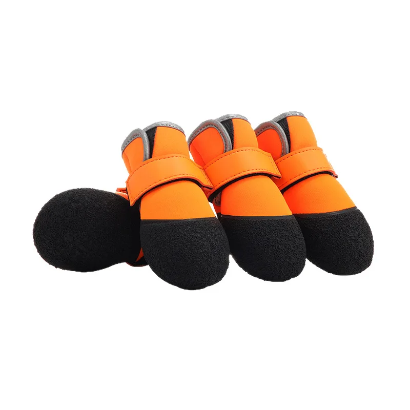 

Дышащие собачьи ботинки для прогулок на улице, водонепроницаемые, нескользящие, 4 штуки в упаковке, защита лап для хаски, самойеда, золотистого ретривера