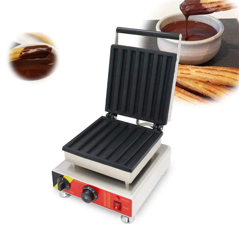 7pcs in 1 Time Electric1500W Churros Waffle Maker Commercial Non-Stick Plate Spanish Churros Making Machine