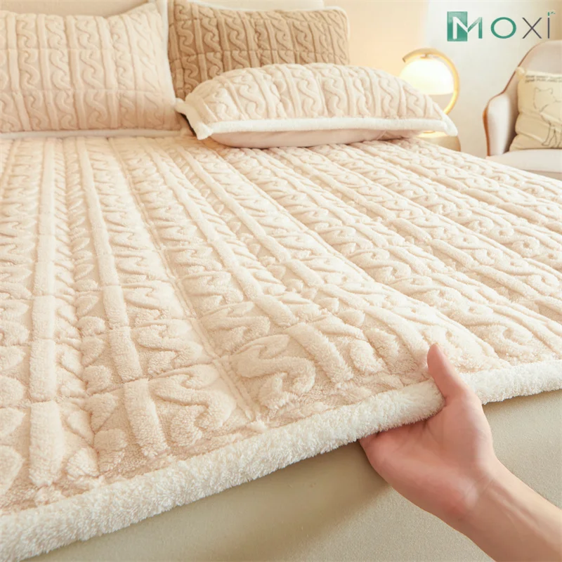 Soft Cushion Home Tatami Mat Student Dormitory Foldable Single Double Bed Sleeping Pad Thick Fleece Mattress Pad Winter Warm