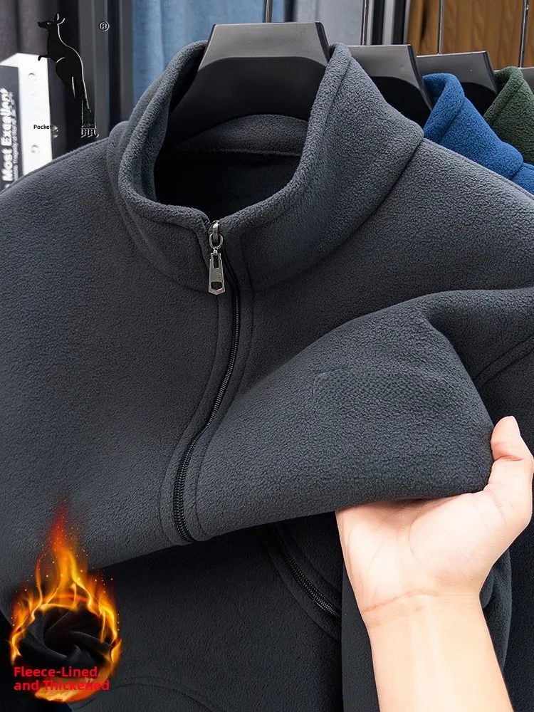 

Мужская зимняя куртка Kangaroo Brand с флисовой подкладкой, утепленная, из полиэстера и нейлона, повседневная, теплая