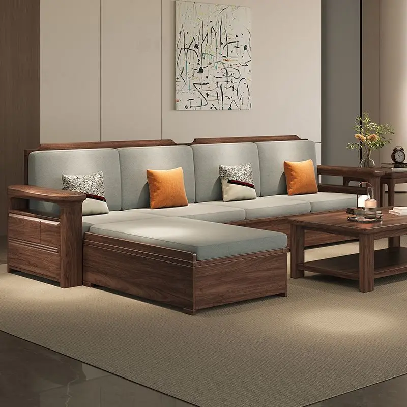 North American black walnut solid wood winter and summer dual-purpose storage high box modern simplicity