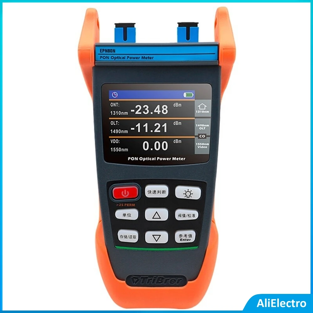 

Tribrer EPN80 Version Handheld EPON/GPON PON Fiber Optical Power Meter Cable Tester Measurement Tools EPN70 Upgraded version