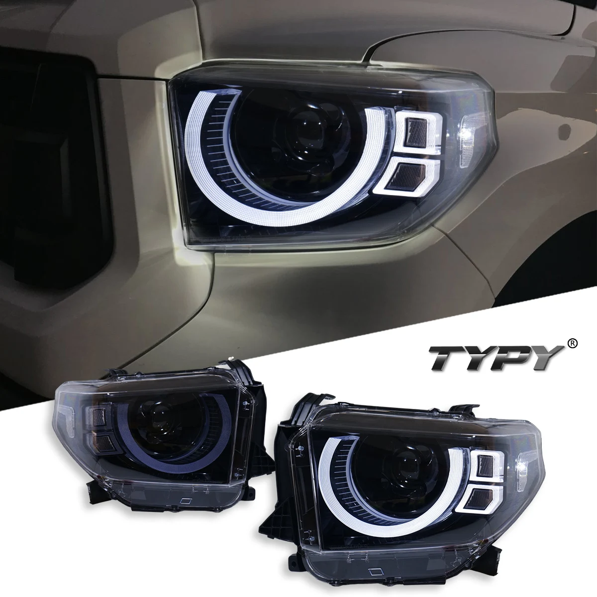 

TYPY Car For Toyota Tundra 2014-2020 Headlight Upgrade Modified to New DRL Dynamic Turn Signal LED Headlight Auto Accessories