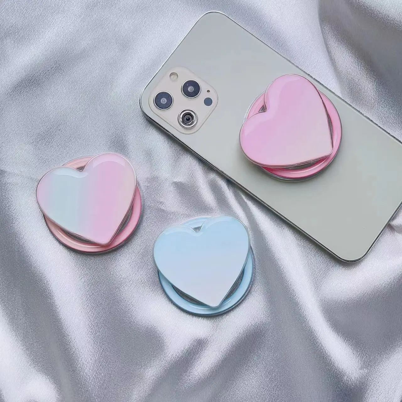 

Ins Gradient Cartoon Magnetic Suction Airbag Bracket Transparent Bracket Telescopic Folding Dropper Phone Bracket