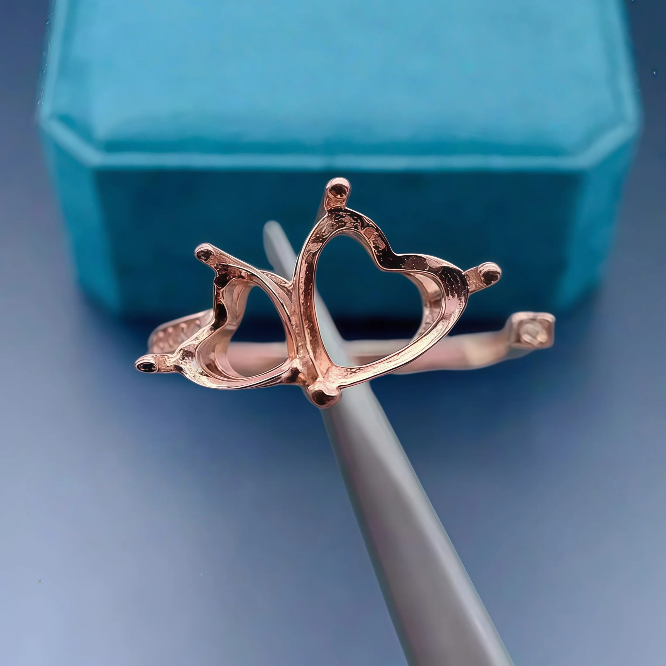 إعداد 6/8 مللي متر على شكل قلب حجر موضة لتقوم بها بنفسك حامل حلقة فارغة S925 فضة غرامة تصميم حلية الاتجاه مجوهرات للمرأة #5