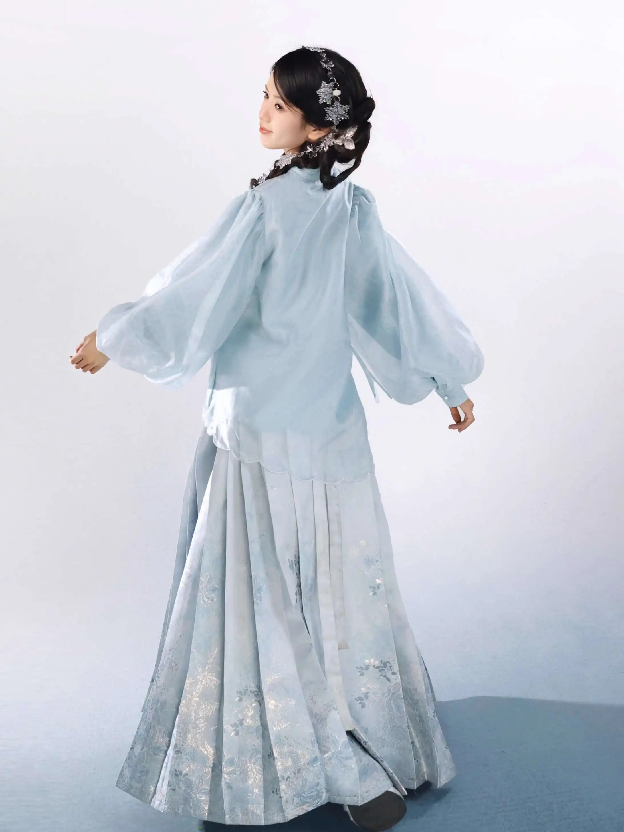 New Horse-face Skirt Suit Women's Clothing Guofeng Han Elements Spring Clothing Hanfu Ming System Skirt Cos Cosplay