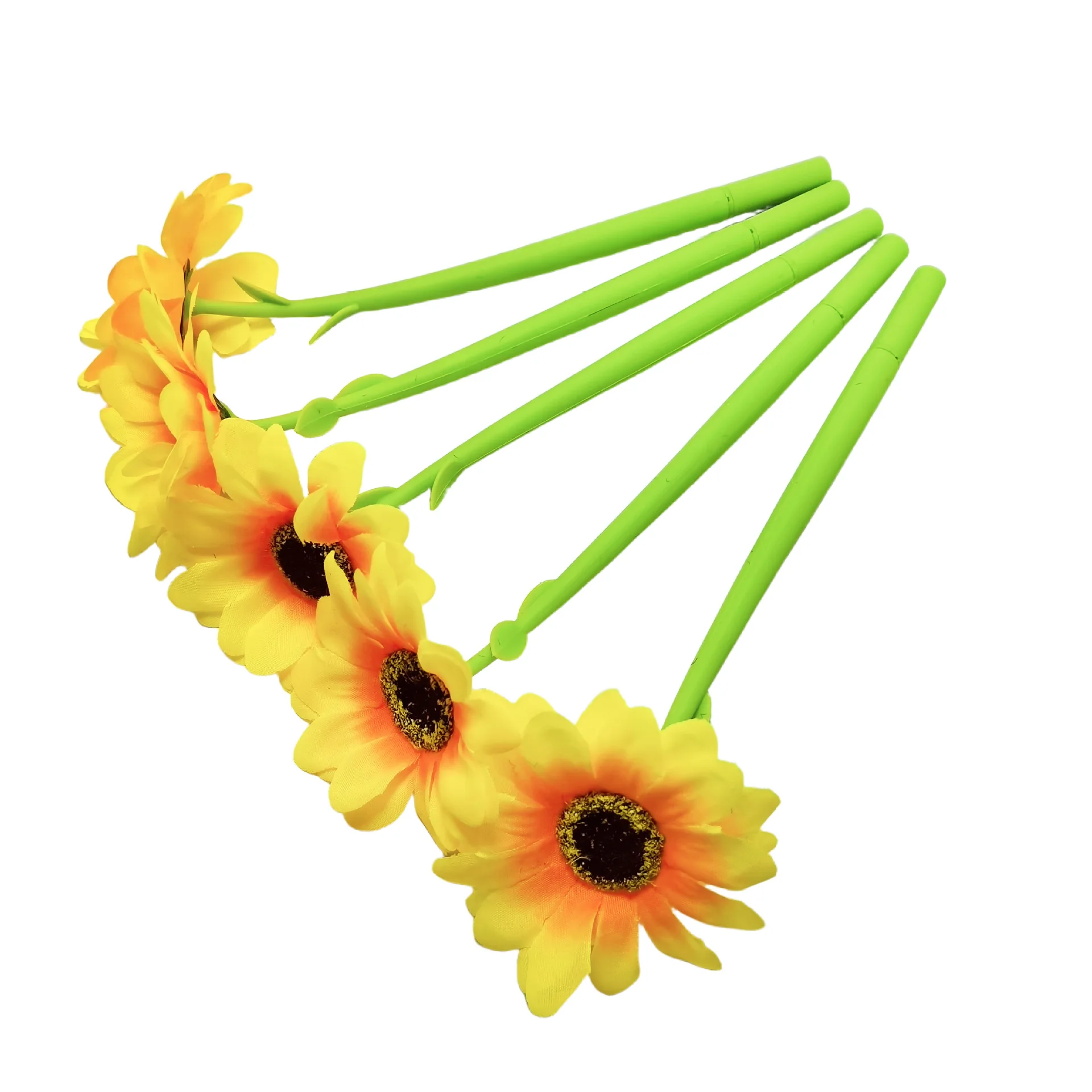 Hand account ins wind simulation flower sunflower simulation decoration sunflower cute silicone signature fountain pen ornament