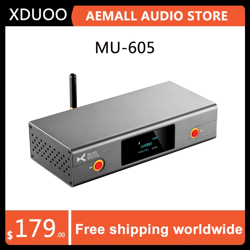 

XDUOO MU-605 HD Bluetooth 5.1 Dual DAC Chip Audio Receiver Converter PCM24Bit/96kHz Support SBC AAC aptX aptX LL aptX HD LDAC