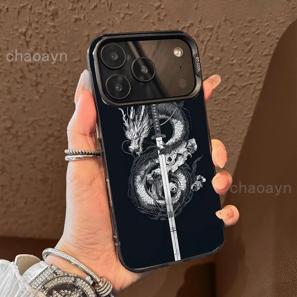 

Dragon and Sword Phone Case case for iPhone17 16 15 14 13 12 11 Pro/ Max/Plus shock-proof rear cover anti-fingerprint