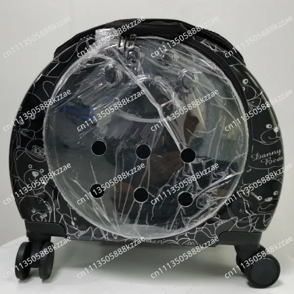 New Pet Backpack with Wheels Space Capsule Portable Travel Cat Bag Removable Rolling Luggage Large Capacity Handbag for Pets