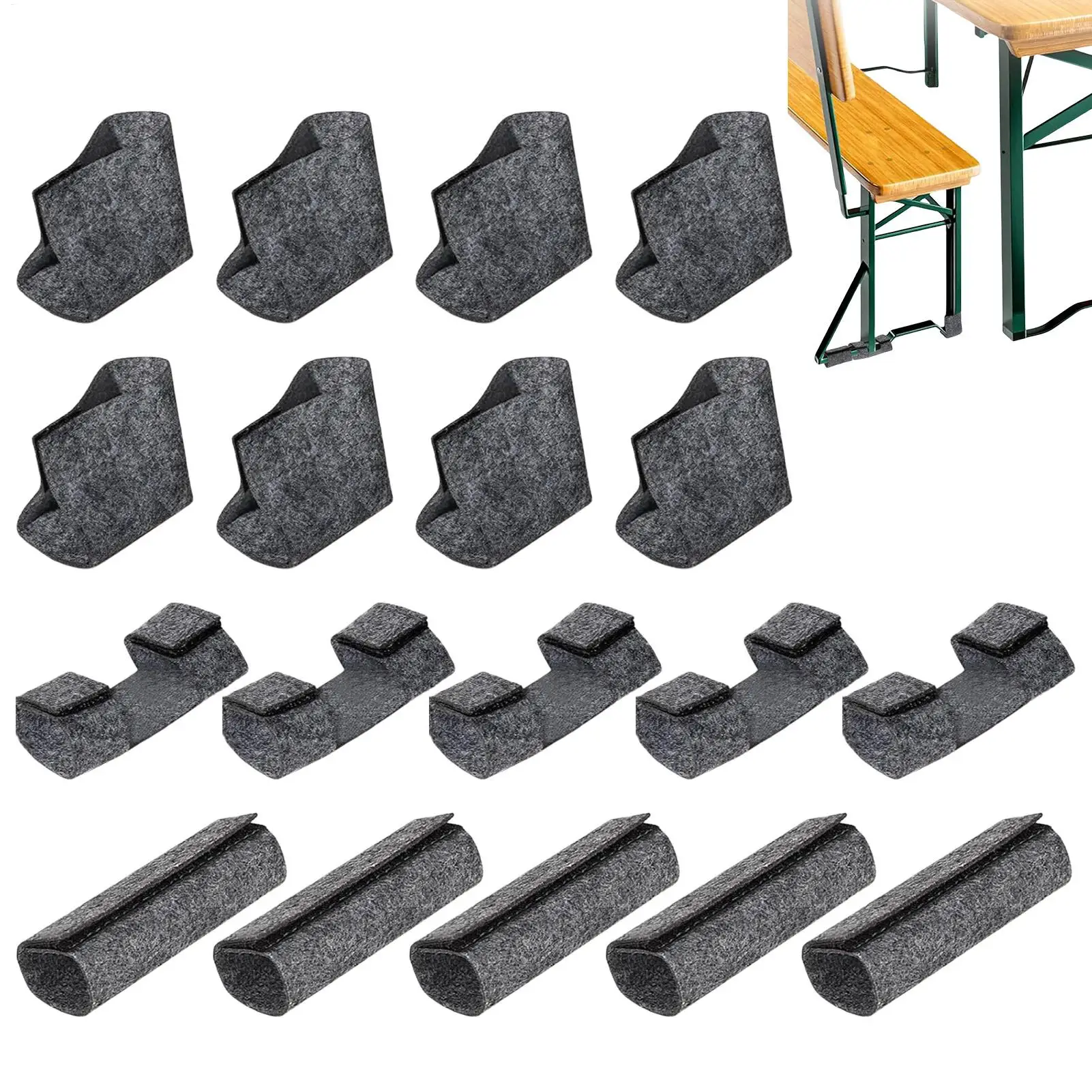 

Chair Leg Floor Protectors Felt Table Leg Pad Set Of 18 Anti-Slip Furniture Feet Covers Pads Glides For Carpet Tile Bedroom
