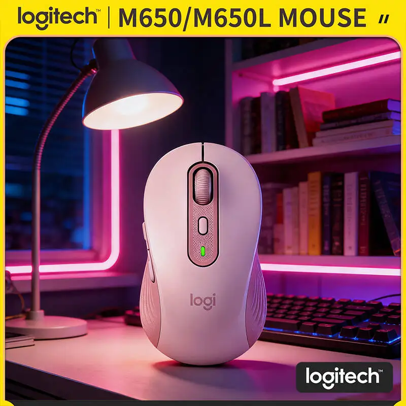 

Logitech M650/M650L Wireless Mouse - 400-4000 DPI Adjustable, 5 Custom Buttons, 24-Month Battery, Multi-Platform Support