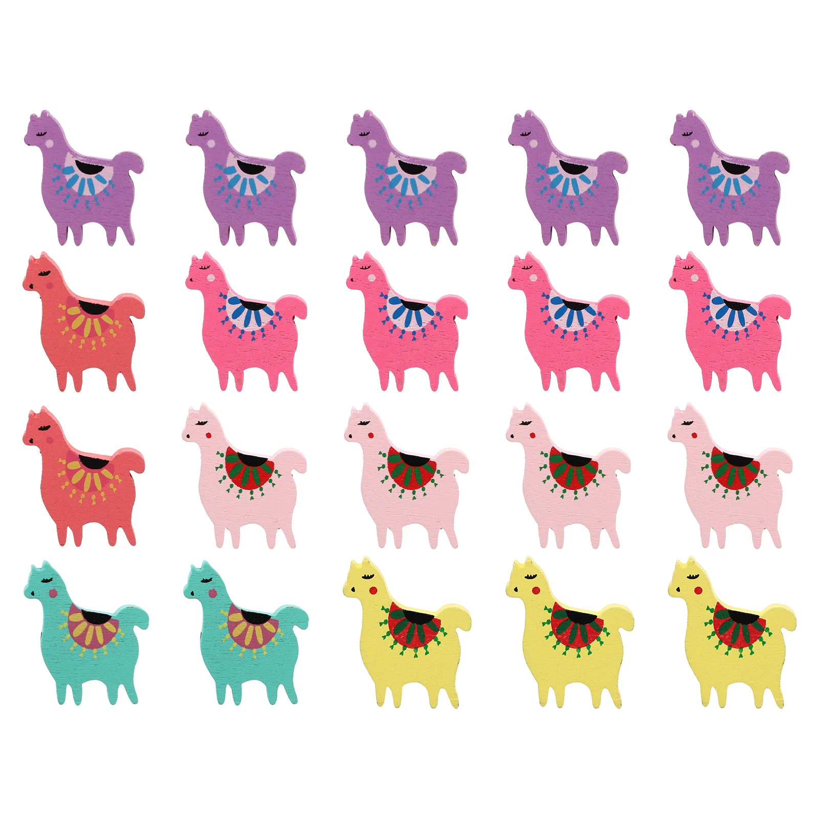 Punaises en forme d'alpaga, 20 pièces, punaises décoratives en bois pour tableaux d'affichage, marquage de carte, affiche suspendue, fournitures scolaires et de bureau