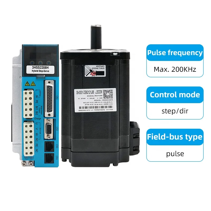 86J12126EC-1000-60 + 3HSS2208H-86 3-phase 220V Hybrid محرك سيرفو بحلقة مغلقة وسائق لملحقات آلة النقش