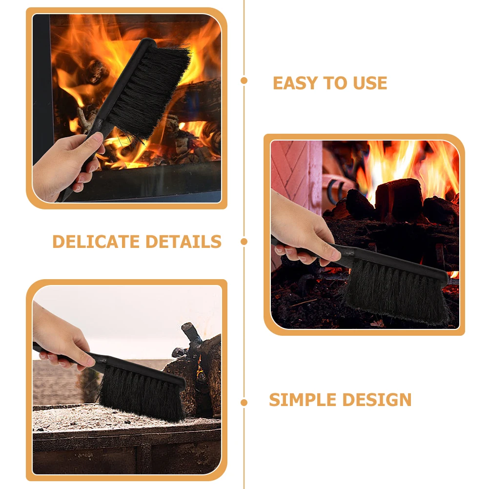 

Fireplace Cleaning Household Chimney Maintenance Duster Cleaning Black Long Handle Duster Garbage Disposal Brush Tool