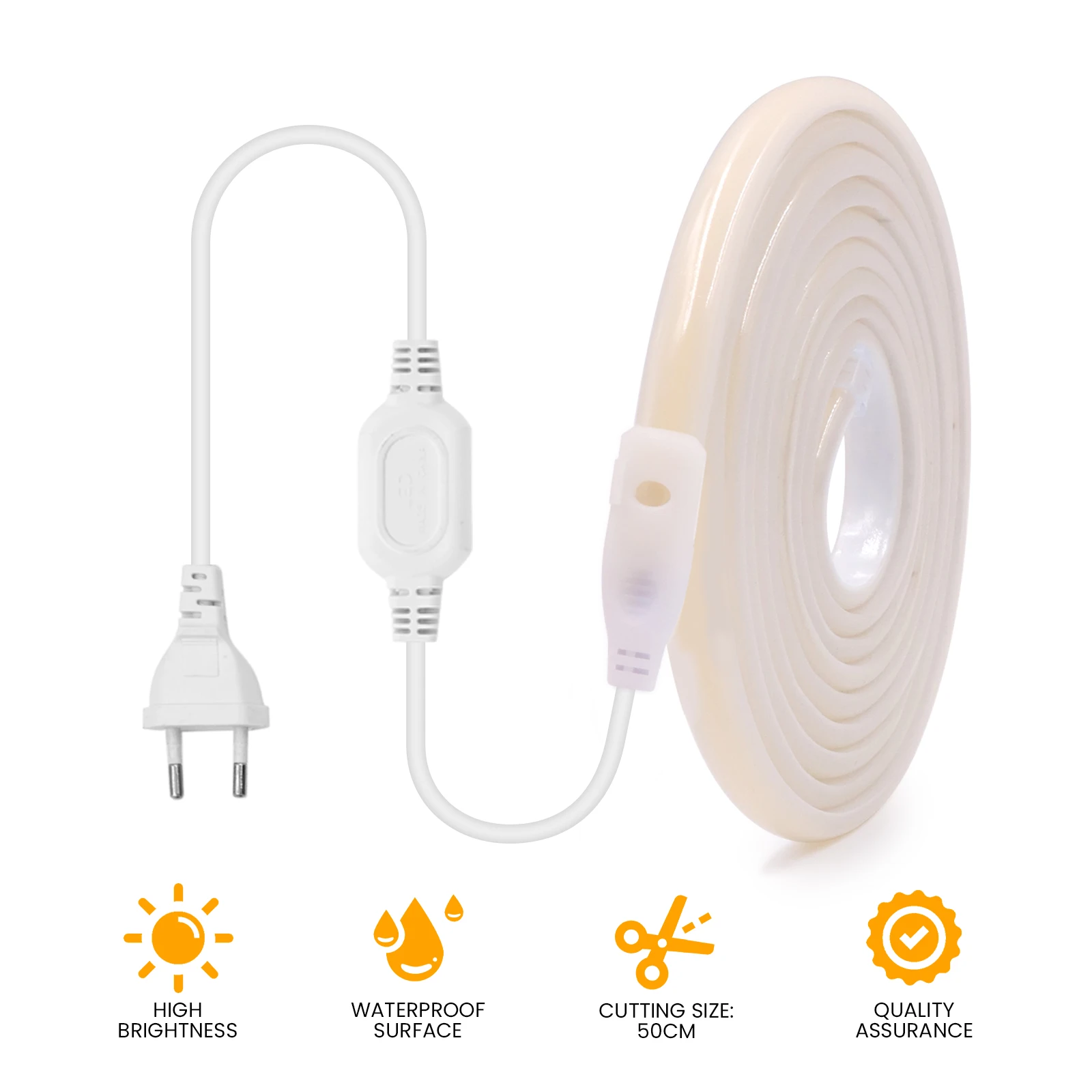 COB LED Strip 220V Waterproof 288LEDs/m LED Neon Strip 0.5m 10m 20m 30m 35m Flexible Lamp Tape for Kitchen Home Garden Decor
